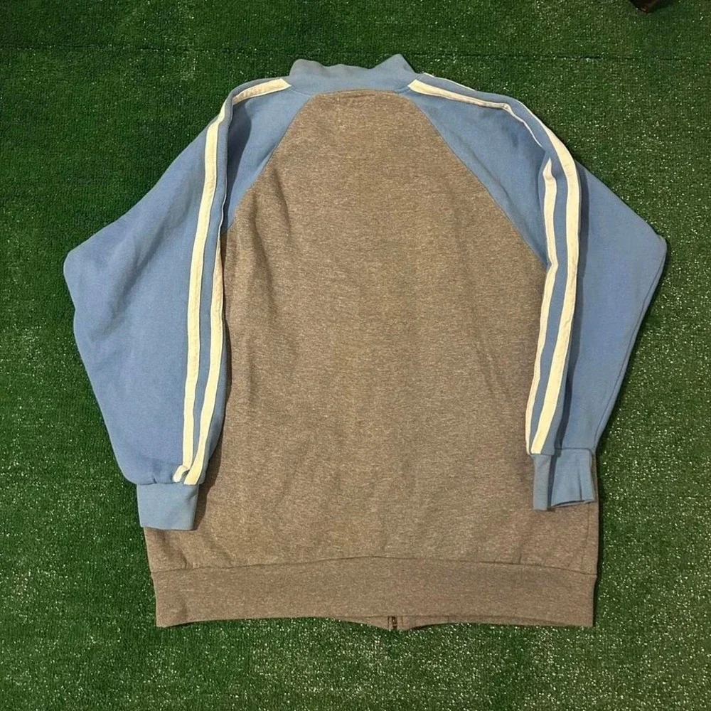 Vintage Carolina Tar Heels Spell out Full Zip Crewneck Sweatshirt Adult 2XL - Picture 2 of 7